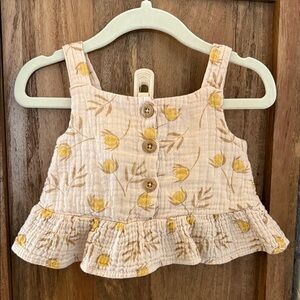 Yellow Floral Baby Top